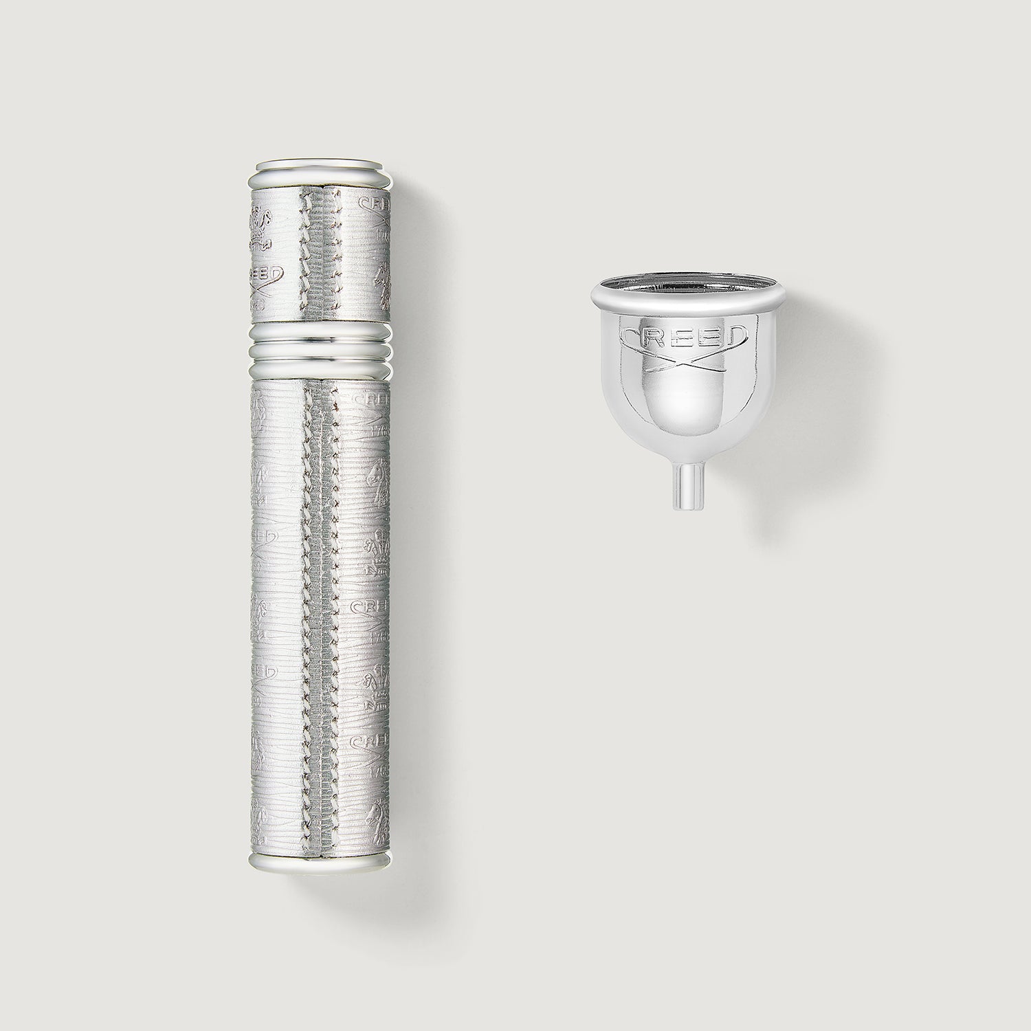 Refillable Travel Perfume Atomizer 10ml - Silver/Silver