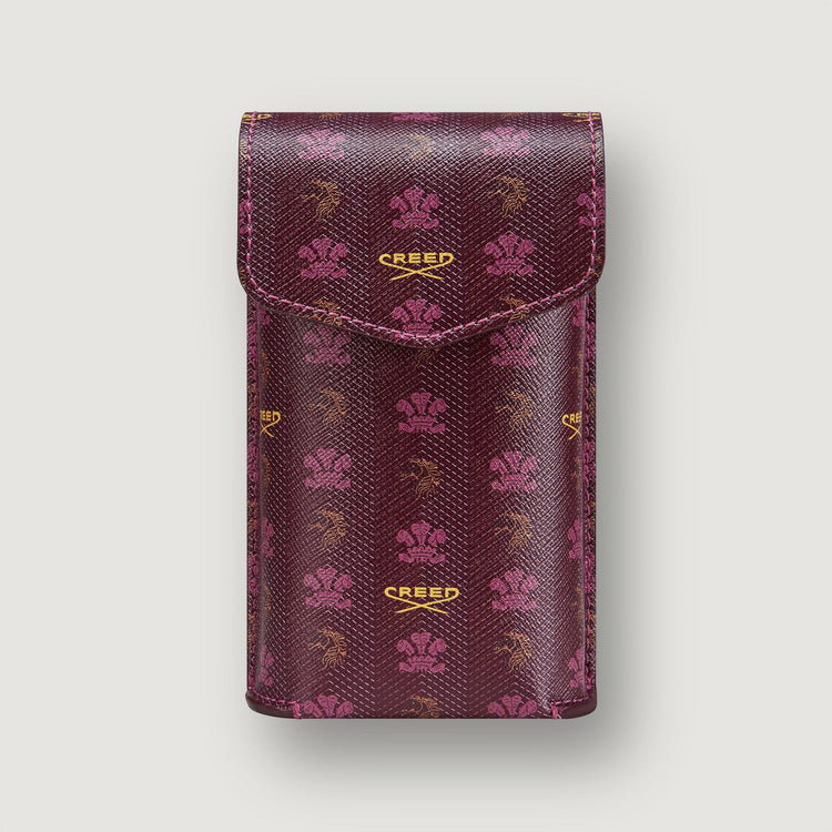 Burgundy Leather Sleeve Front View