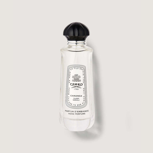 Cananga Room Spray Creed Cananga Room Spray Glass Bottle with Black Cap - Front View | Creed Boutique