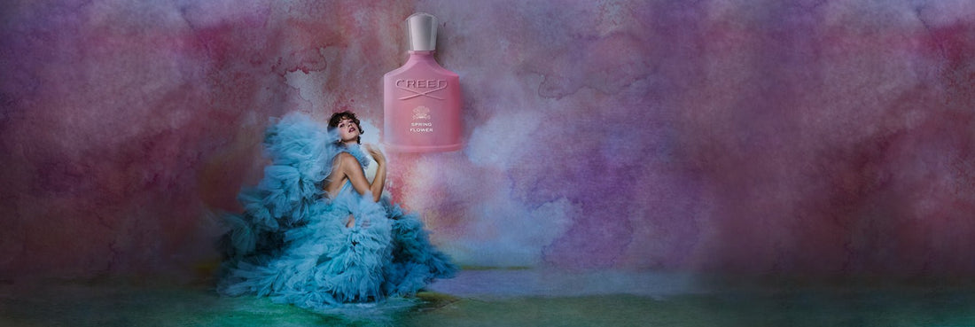 Spring Flower bottle with a model 