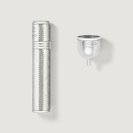 Silver with silver trim atomizer and funnel