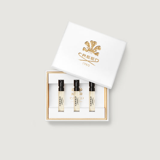 Customizable Sample Set Open Box with 3 vials inside.