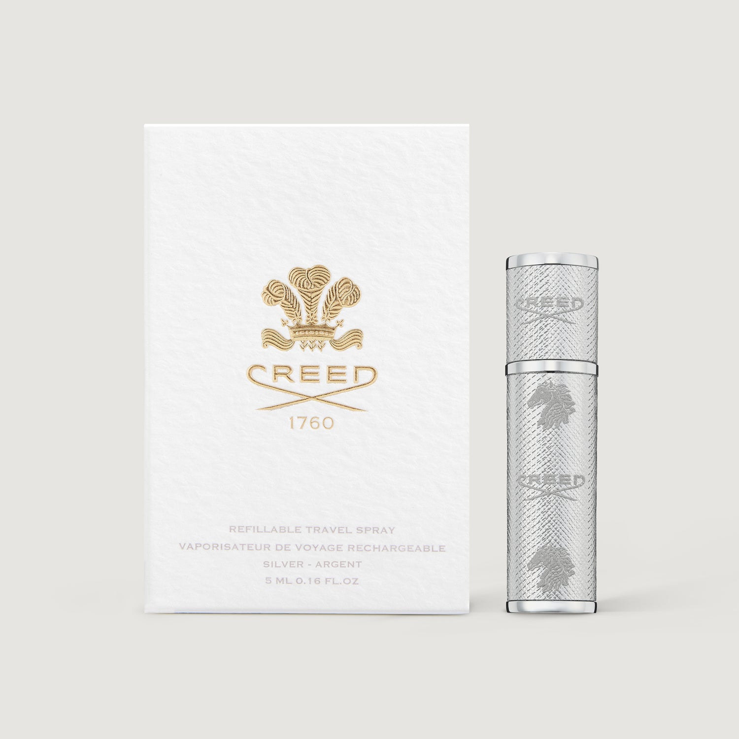 Refillable Travel Perfume Atomizer 5ml - Silver