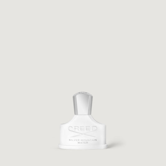 White Glass Silver Mountain Water Cologne Bottle 100ml - Front View | Creed Boutique