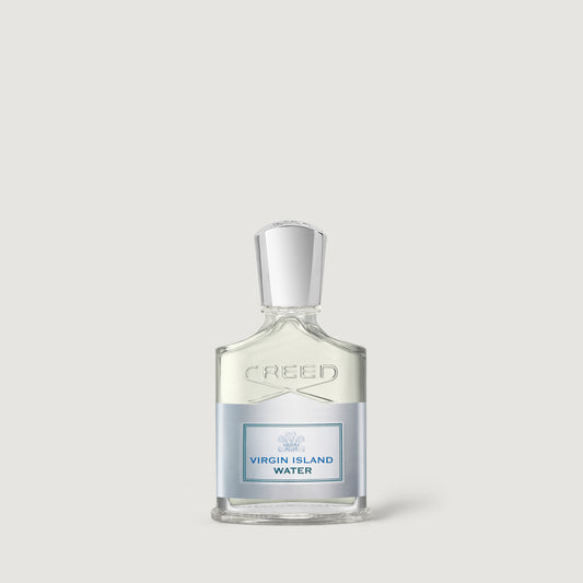 Clear Glass Virgin Island Water Cologne Bottle 50ml - Front View | Creed Boutique