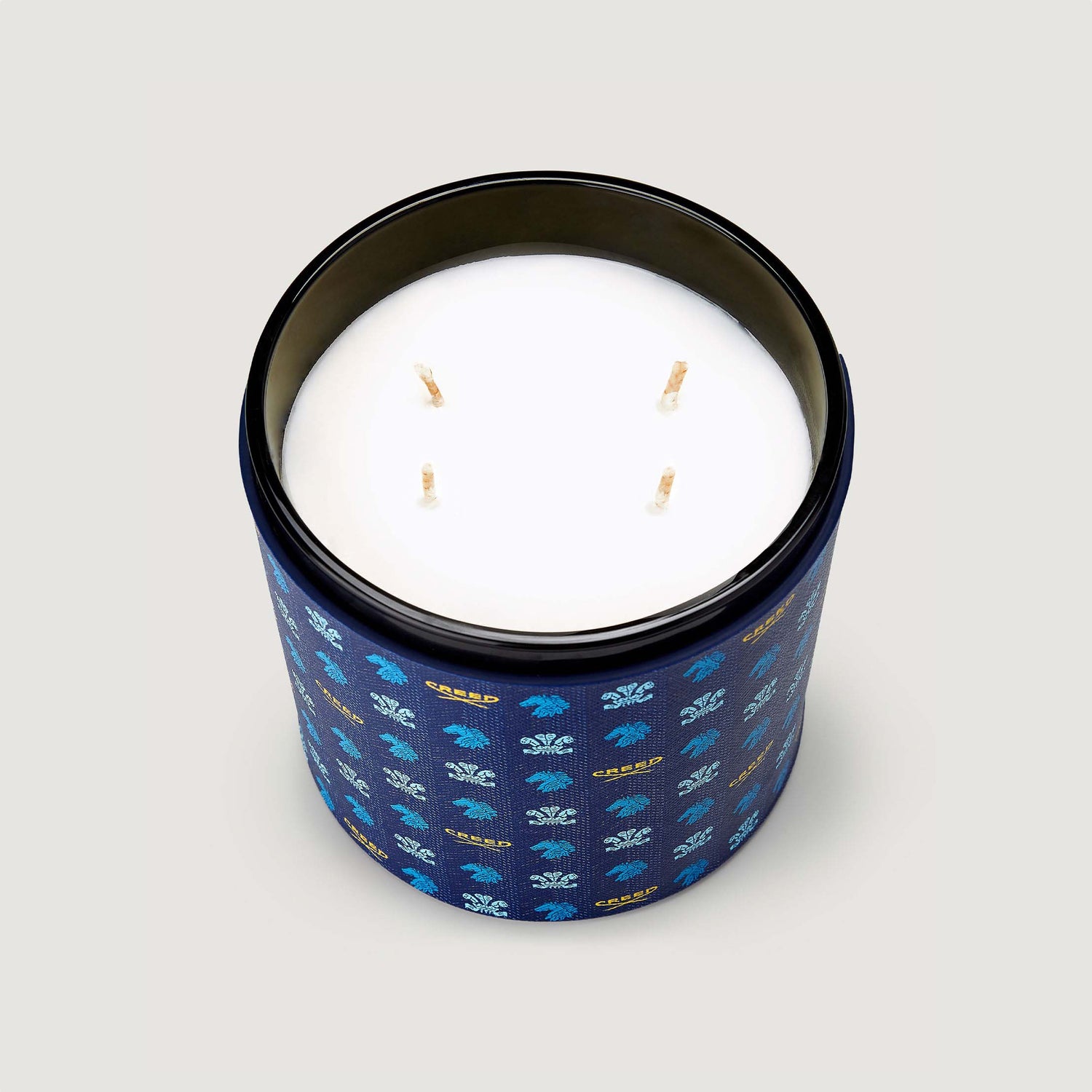 Birmanie Oud Leather Candle - Blue