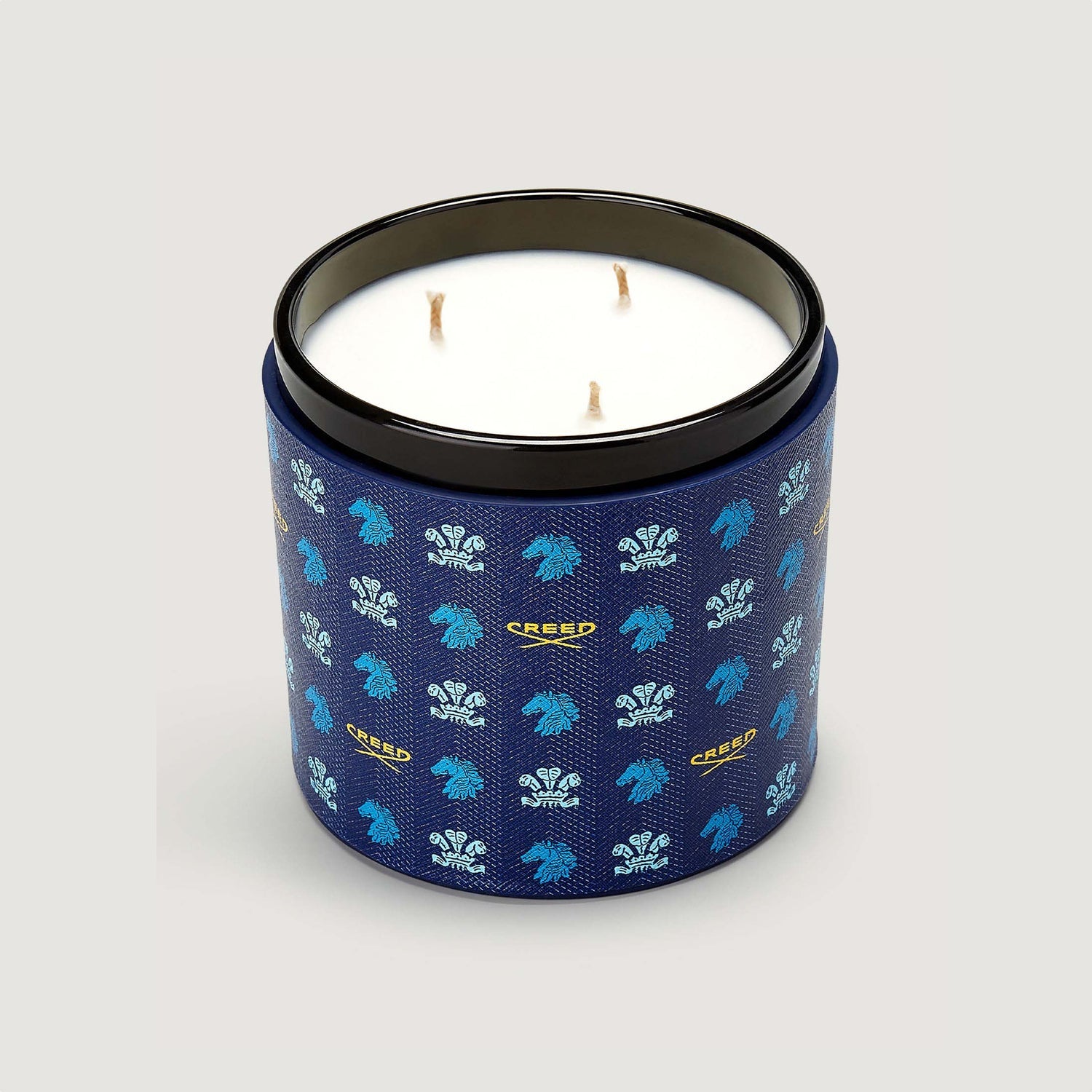 Birmanie Oud Leather Candle - Blue